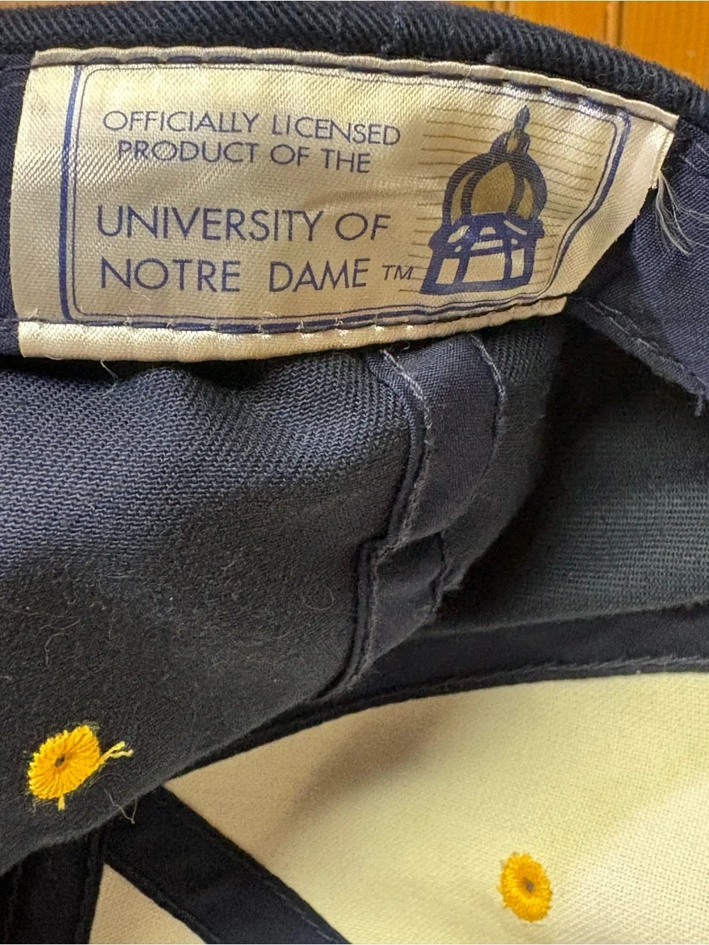 Signature Navy and Gold Irish  Baseball Cap